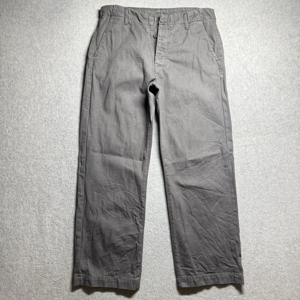 Diesel Pants Mens 32x28 Italy Made 2006 Chino Straight Minimal Workwear‎ Gray